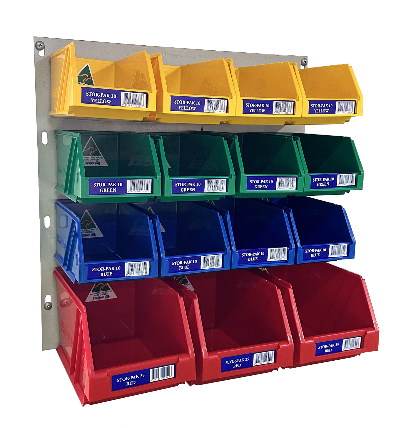 All Storage Systems_Louvre Panel Kit with Storpak Bins1